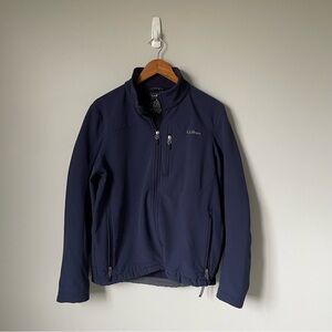 L.L. Bean Men's Deep Blue Lightweight Jacket Fleece Lined  Size Medium